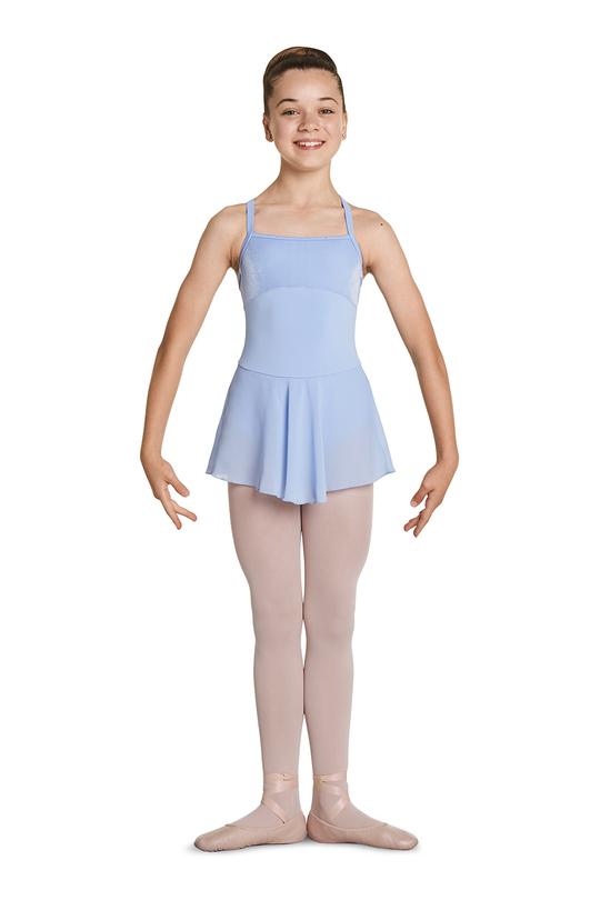 Mirella Velvet Hole Back Skirted Leotard