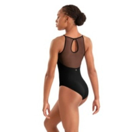 M40006LM Adagio Floral EMB Back Keyhole Leotard