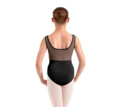 M50012C Adagio Kids Square Neck EMB Tank Leotard