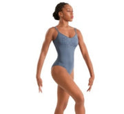 M70008LM Adagio Floral EMB Back Strap Cami Leotard