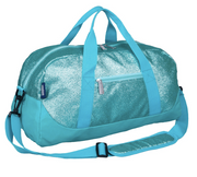 Blue Glitter Overnighter Duffel Bag