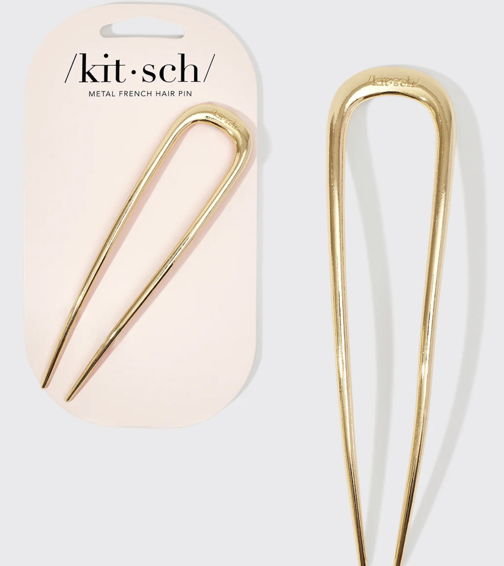 kit-sch Metal French Hair Pin Gold