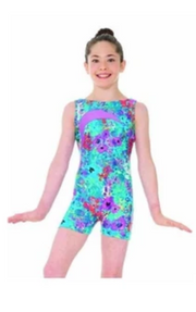 7854 Sleeveless Unitard Secret Garden