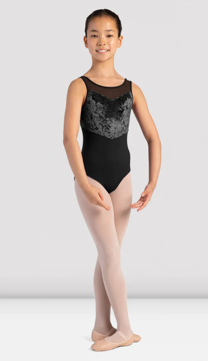 CL1027 Taylor Velvet Paneled Tank  Leotard