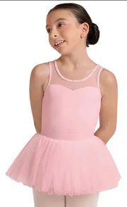 Maria Sweetheart Front Embroidered Back Tutu Leotard