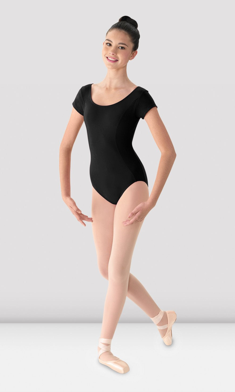 Mirella Scoop Neck Cap Sleeve Leotard