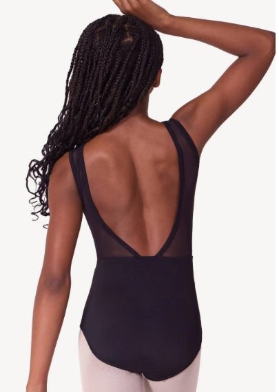 EL106T Capezio Tween Soft Elegance Asymmetrical Boat Neck Leotard