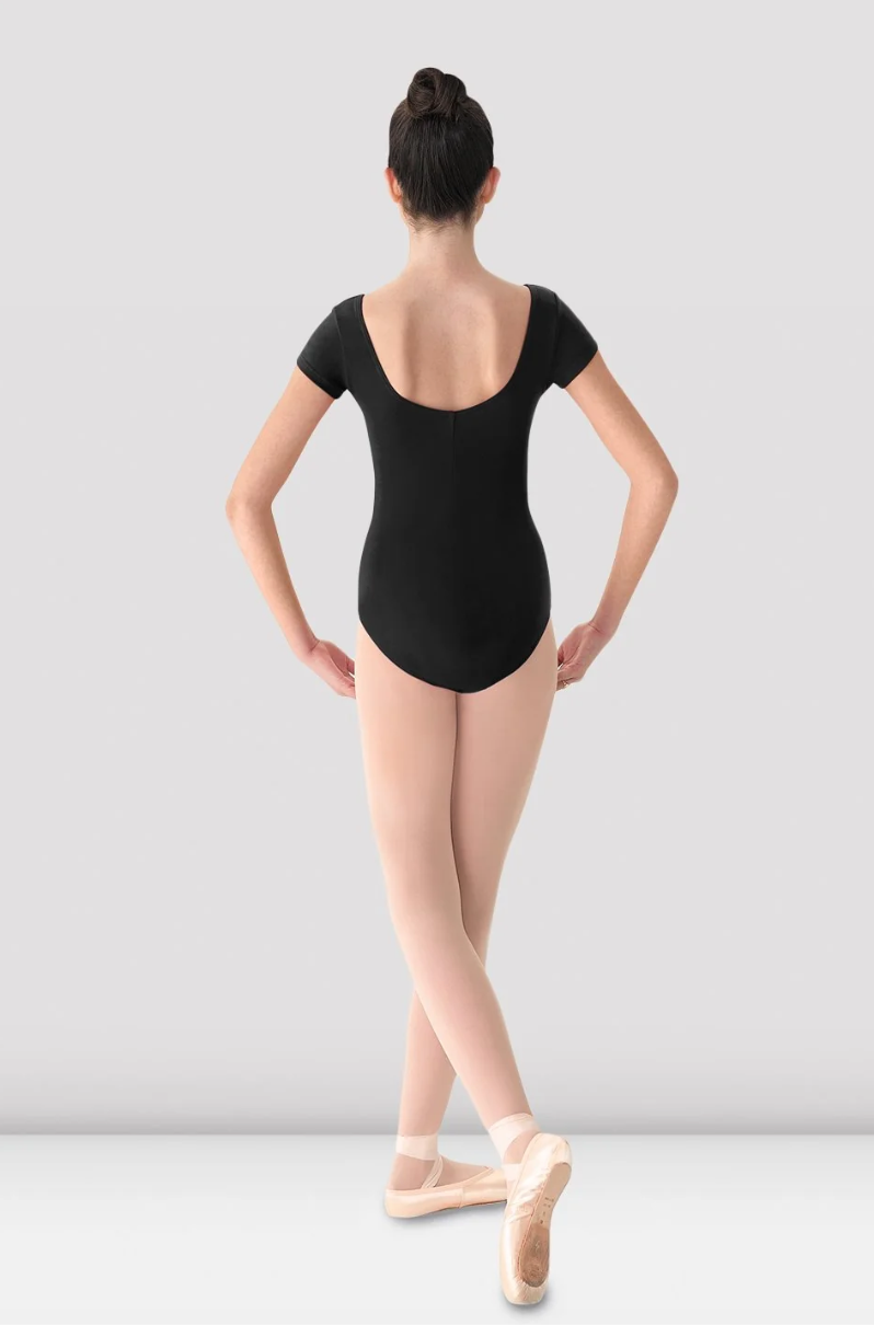 Mirella Scoop Neck Cap Sleeve Leotard
