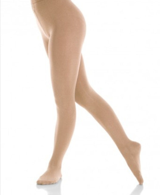 3371 Mondor Adult Footed Natural Satiny Figure Skating Tights