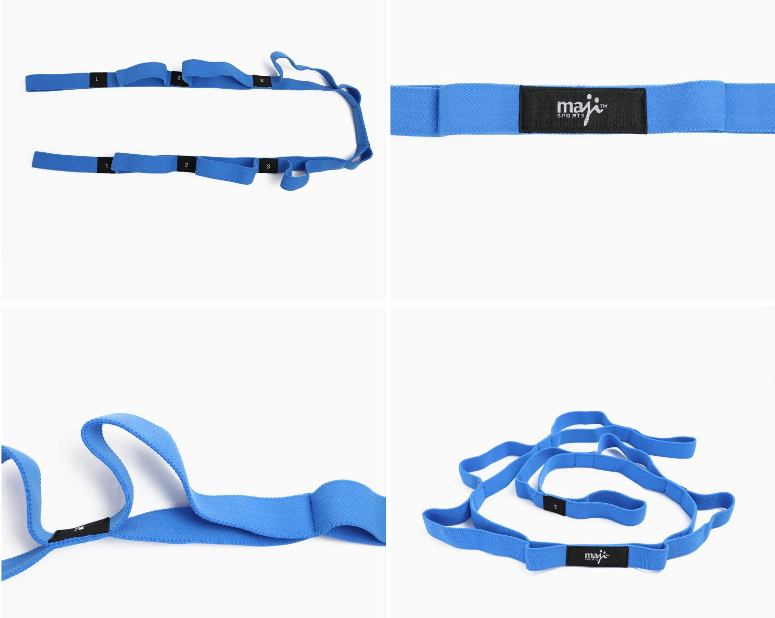 Elastic Yoga Strap Blue