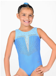 Destira Pearl Essence Child Medium Light Blue Gymnastics Leotard