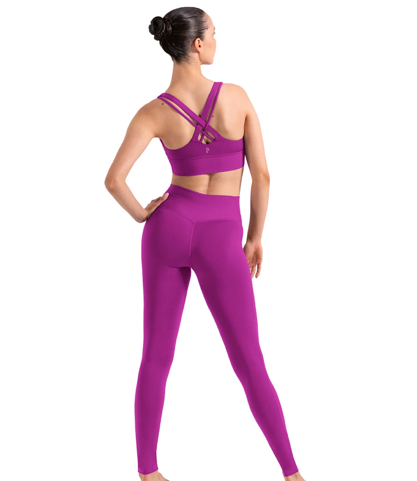 Z30032 Opulence Back Cross Strap Rib Crop Top