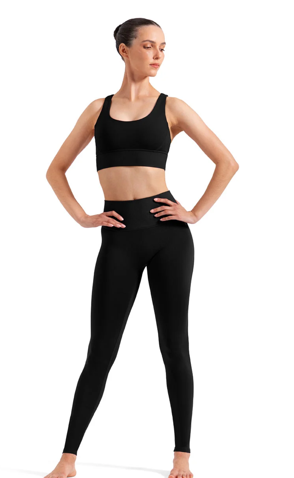 Z30032 Opulence Back Cross Strap Rib Crop Top