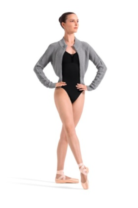 J13004 Opulence Zipper Cable Knitted Jacket
